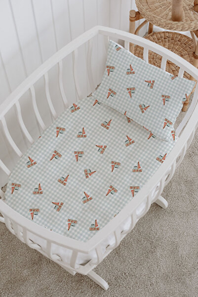 Messido 100% Cotton Poplin Mother's Side Crib Bedding Set 60X100 cm - Pötikare Yelkenliler