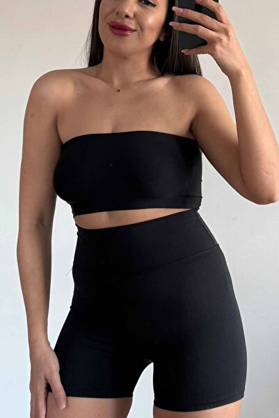 CİDDE Στράπλες Γυναικείο Crop Bustier - Seamless Design