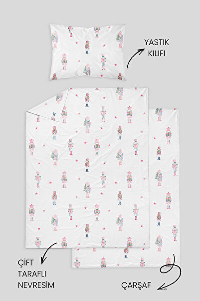 Messido 100% Cotton Poplin Mother's Side Crib Bedding Set 60X100 cm - Colorful Lead Soldier