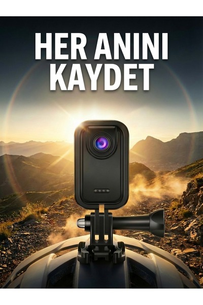 NEFFO 2K Mini Spor Kamera Vücut Kamera | 1.47" HD Ekran | Video Kaydedici | Motor Montaj Uyumlu | Seyahat