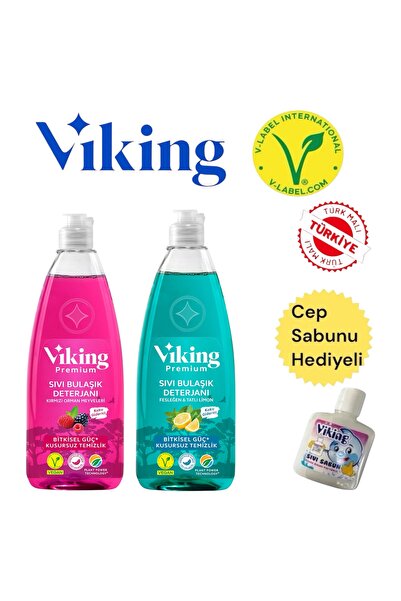 Viking Sıvı Elde Bulaşık Deterjanı 2 Li Fırsat Paketi 750 Ml + Cep Sabunu Hed...