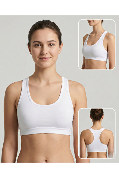 underwear bodyway Yüzücü Sırt Çıkarılabilir Pedli Sporcu Sütyeni Pamuklu Topa...