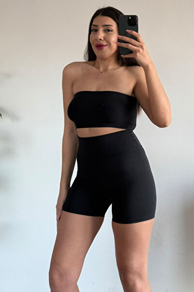 CİDDE Στράπλες Γυναικείο Crop Bustier - Seamless Design