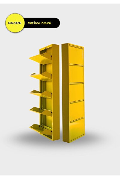 mobilyapratik 5'li Metal Ayakkabılık - Sarı