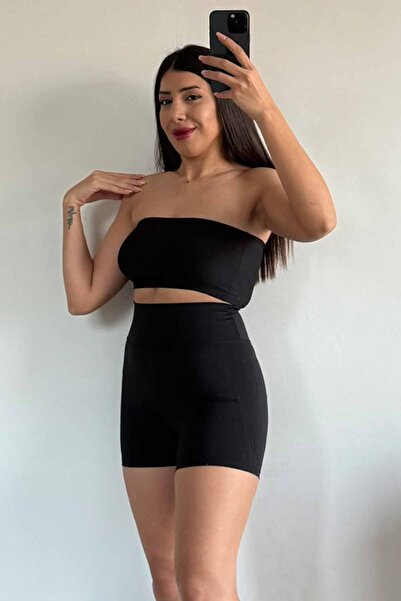 CİDDE Στράπλες Γυναικείο Crop Bustier - Seamless Design