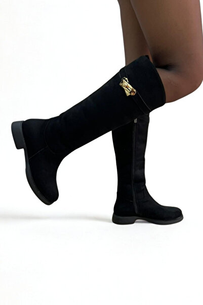 inizio Μαύρες γυναικείες μπότες Suede Rider V4256