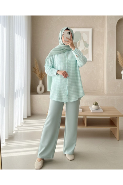 HİJABAYA Cămașă Seersucker cu nasturi