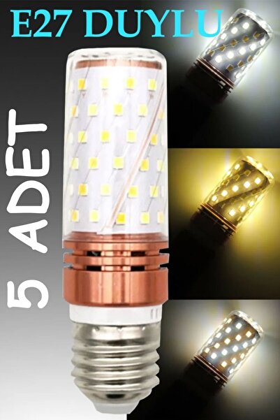 MŞ Aydınlatma 5 ADET E27 DUYLU 3 FONKSİYONLU MISIR LED AMPUL