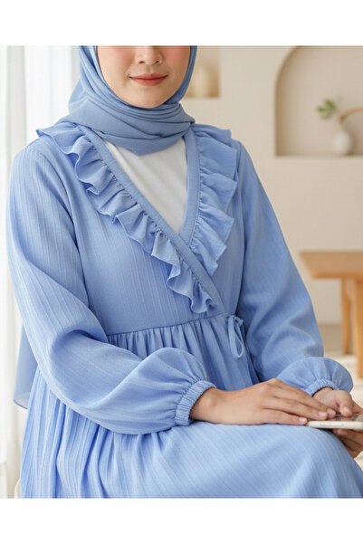 HİJABAYA Κιμονό με βολάν με κορδόνια μπροστά και ελαστικό μανίκι