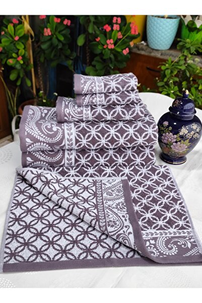 Altınbaşak هدية، مهر، فائض التصدير، إنتاج خاص، مجموعة مناشف الحمام والمطبخ المصنوعة من القطن (مجموعة من 6)