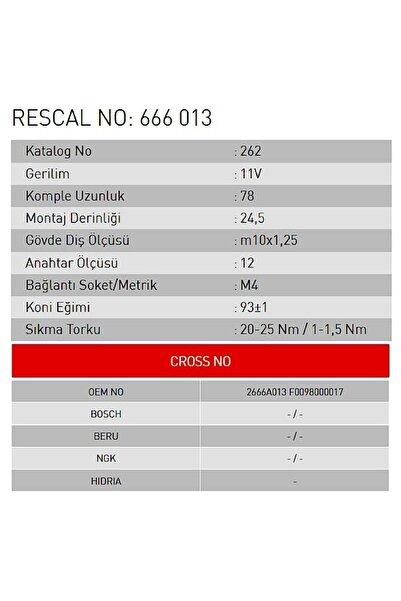 Genel Markalar Isıtma Bujisi - Mitsubishi - ET055147
