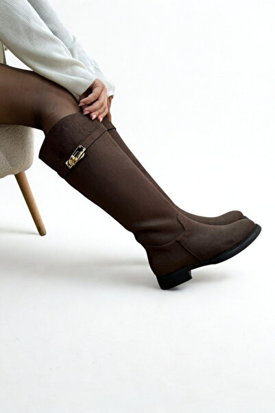 inizio Γυναικείες μπότες καφέ σουέντ Rider V4256