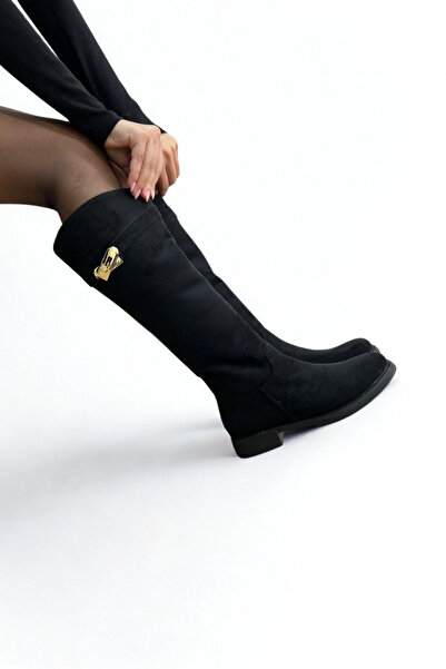 inizio Μαύρες γυναικείες μπότες Suede Rider V4256