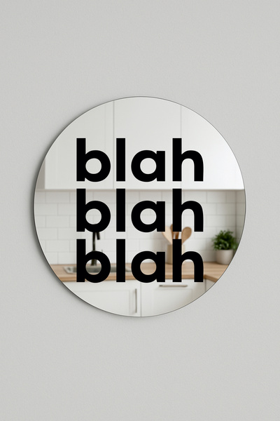 LudenHome Modern Tasarım Yazılı Aynalı Pleksi Duvar Dekoru – 25 cm – Parlak A...