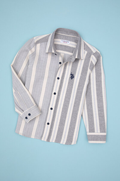 U.S. Polo Assn. Erkek Çocuk Saks Uzun Kollu Gömlek 50316691-VR032