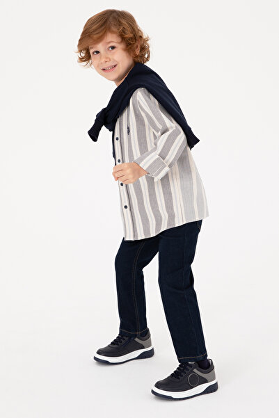 U.S. Polo Assn. Erkek Çocuk Saks Uzun Kollu Gömlek 50316691-VR032