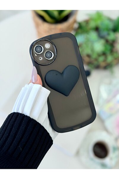 Go Aksesuar Iphone 13 Ve 14 Uyumlu Kalp Model Oyuncaklı Şeffaf Kılıf