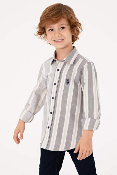 U.S. Polo Assn. Erkek Çocuk Saks Uzun Kollu Gömlek 50316691-VR032