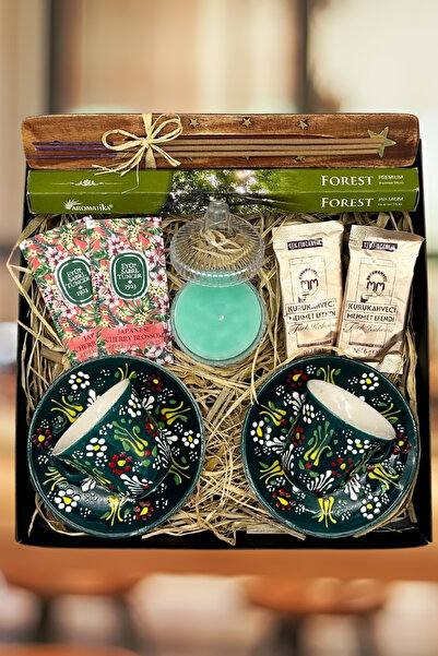 Fiorella Tasarım El Yapımı Çini Fincan & Tütsü Seti & Kahve & Mum & Mendil & ...