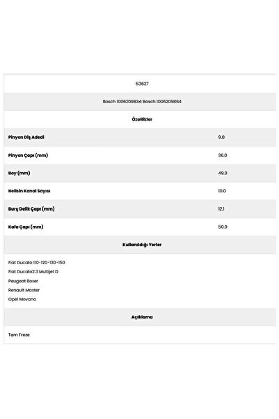 Form Metal 53627 دوكاتو 10 قنوات 9 خارجية 7150160 ترس بادئ الحركة