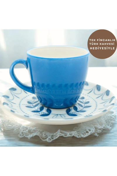 Tulü Porselen Tulu Porselen Luna 6 Kişilik Porselen Fincan Takımı
