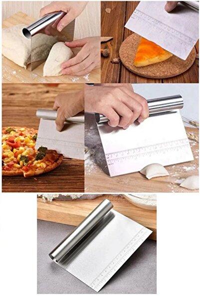 Mikasso Solingen Ölçülü Komple Paslanmaz Çelik Büyük Boy Hamur Kesme Spatulas...