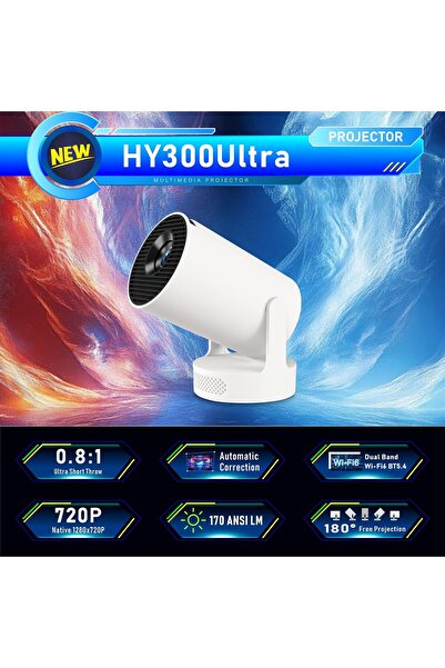 Mi VAZA Hi-Fi Speaker LCD Projector - 1280x720, Supports 1080P/4K, 170 ANSI lm, Android 11