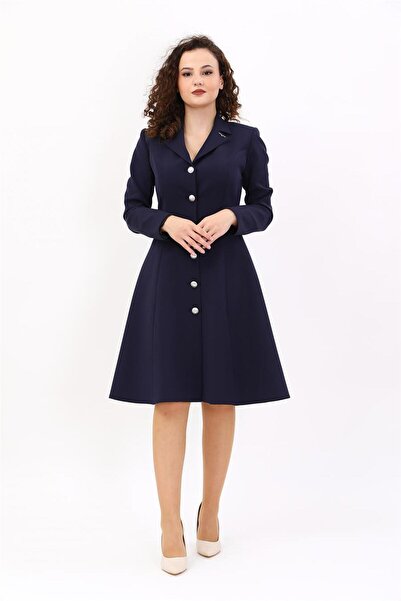 ÖNDER ÖZSOY Prenses Elbise -Lacivert