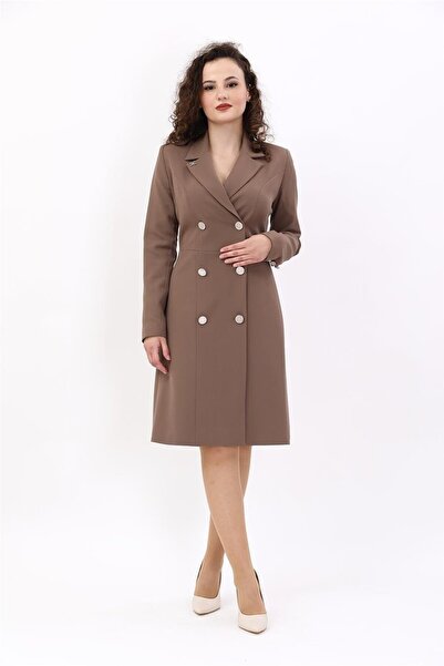 Bell Jacket Dress -Brown