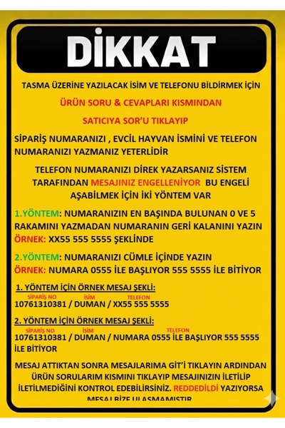 Ayz Markalama Sabit künyeli isimli kedi tasması, güvenlik kilitli kedi tasması, isimli kedi tasması zımbalı model
