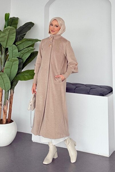 Şulemoda Giyim Bergama kaşe coat beige