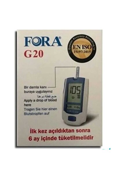 FORA G20 Seker Ölçüm Cihazı + G20 Sekeri Test Strip 50'li