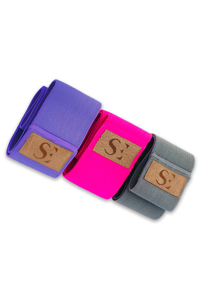 Soulflex Empower Kumaş Direnç Bandı - 3'lü Set - Hafif, Orta Sert ve Sert
