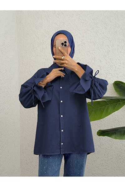 HİJABAYA Сорочка з пілізею та збірками на рукавах