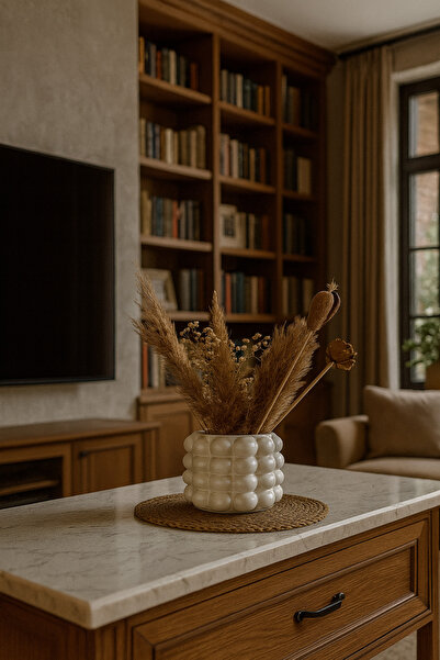 Zigzag Home Suport multifuncțional pentru linguri cu bule - vază, ghiveci |   Vasă cu bule de culoare albă