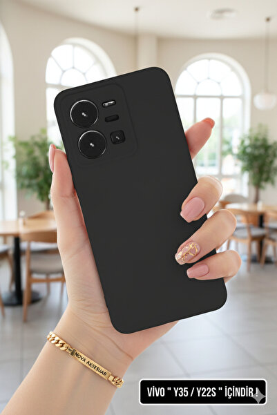 cepmoda Vivo "Y35 / Y22S" Kılıf | Mat-soft Içi Kadife-süet Lansman Kapak/kılı...