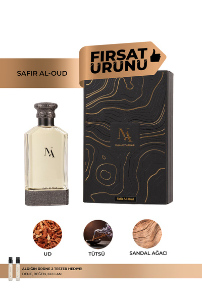 Maa Althahab Safir Al-Oud EDP 80ML Unisex Oud ve Sandal Ağacı Parfüm