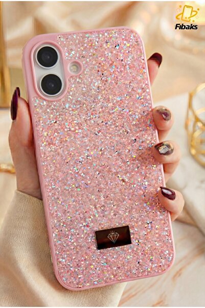 Fibaks حافظة متوافقة مع هاتف Apple iPhone 16 من الداخل، تصميم ماسي مخملي، غطا...