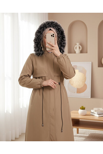 Modamorfo Rebound Hooded Tunnel Lace Bondit Coat - Light Mink