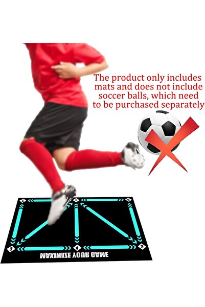 fulina Soccer Practice Equipment Mat,Agility Footstep Training Mat Silent Training Mat,(60*90cm)