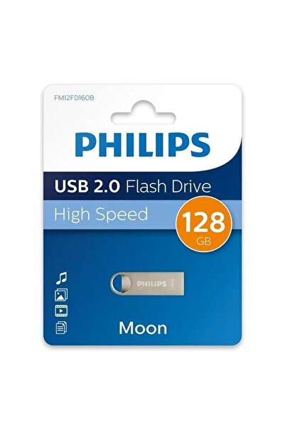 Philips Fm12Fd160B/00 128Gb Moon Classic Silver USB 2.0 Metal Flash Memory