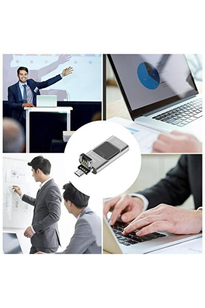 Powermaster Pm-16238 8Gb Otg Flash Memory 4in1 Lightning Type-C Usb-A Micro-Usb Ios Android Pc Compatible