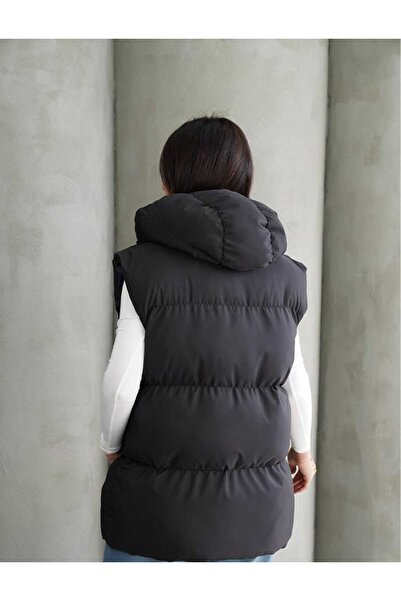 MontClup Жіночий надувний жилет з капюшоном Oversiz Comfort