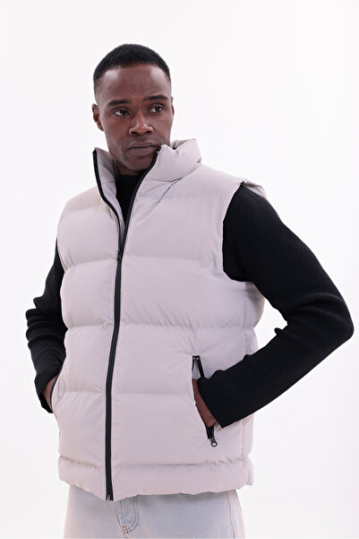 freemen Ανδρικό υφασμάτινο φουσκωτό γιλέκο Nova, ελαφρύ, με επένδυση, με τσέπες με φερμουάρ, αδιάβροχο, άνετο και εφαρμοστό