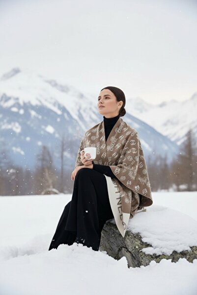 Onur Poncho - Woven Fabric Knitwear Hijab Poncho Winter Keep Warm Outerwear Quality Fashion Store