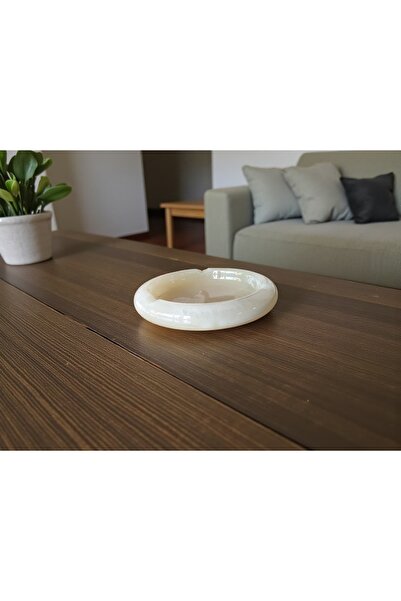 Concept ONYX by CEHRELI Doğal Taş Yeşil Onyx Mermer Yuvarlak Küllük Hediyelik Dekoratif Obje (ihracat Kalite)