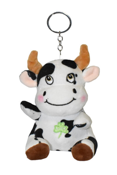 Stone Jucărie de pluș - Vacă moale, 16 cm, Alb/Negru -