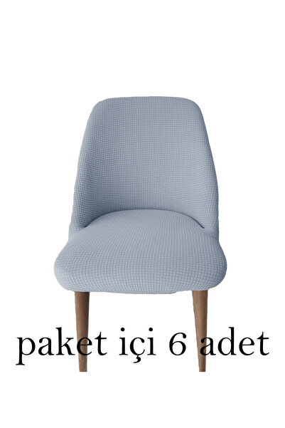 Rişte Home 6 lı A kalite Sandalye Kılıfı Büyük Oval Likralı Yıkanabilir Lasti...
