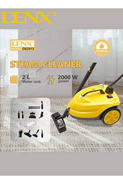 Denx 16 in-1 Powerful Multi-Purpose Steam Cleaner, 5 Bar Steam Pressure, 2L Tank, 3m Cord DX2913