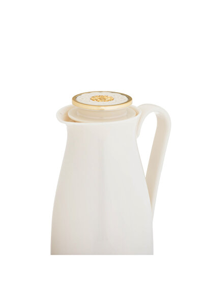 Alaska Alaska Thermos, White with Gold, 1 Liter